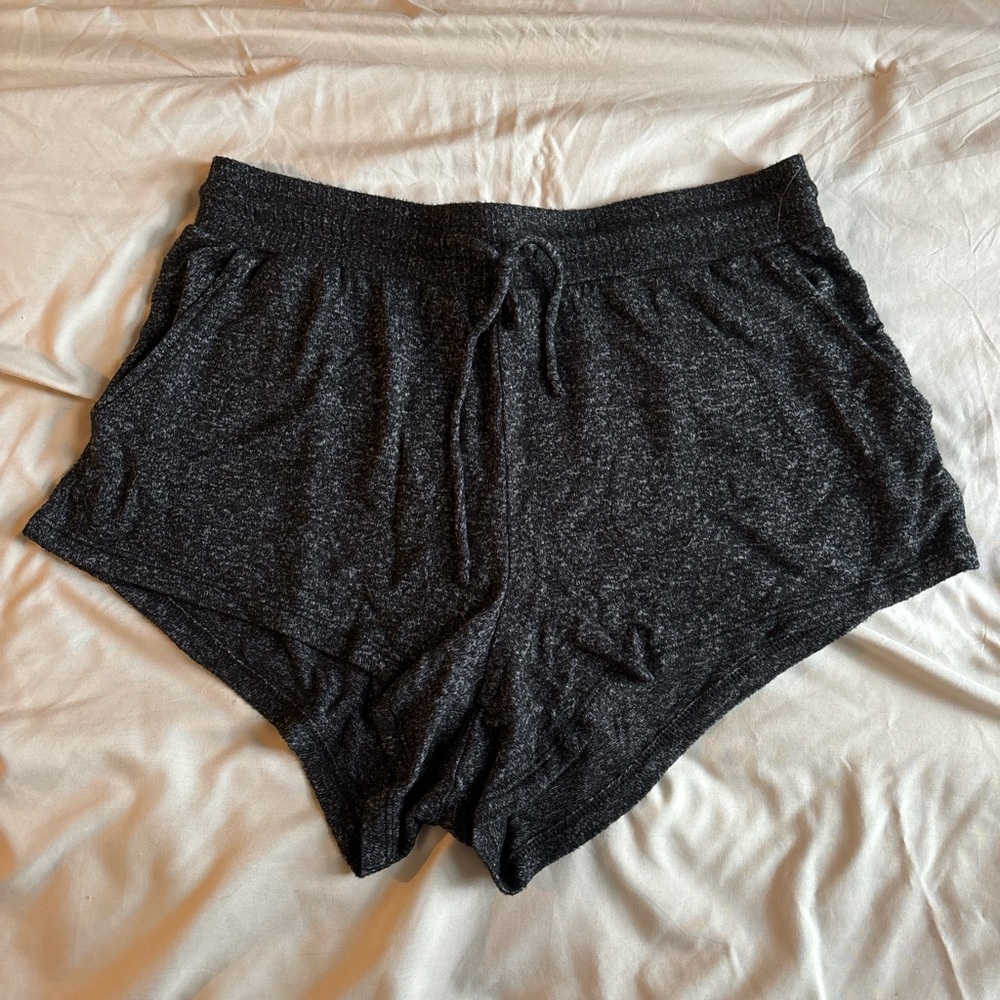 Stars Above Charcoal Knit Lounge Shorts